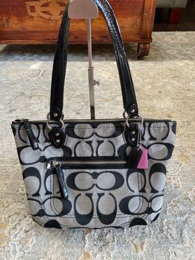 Coach 2012 Poppy Metallic Signature Tote (23473)